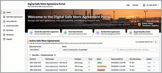 Preview of ATCO's Digital Safe Work Permit
